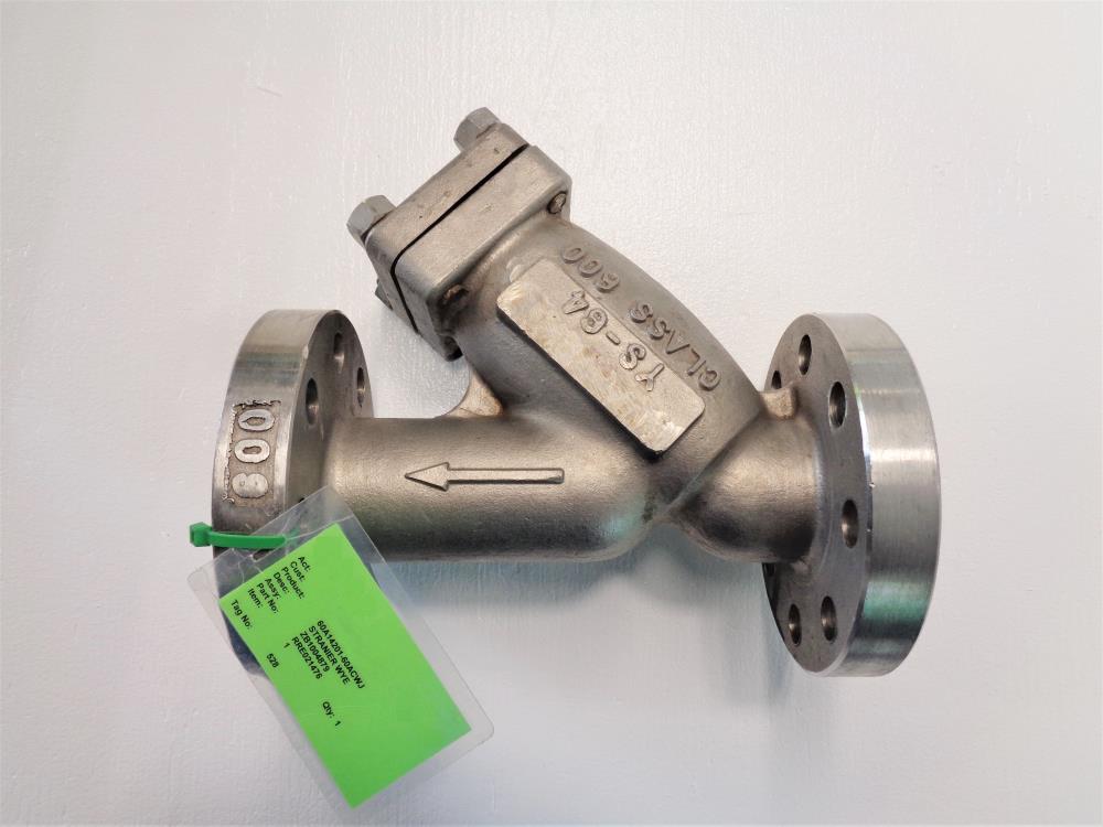 2" 600# Stainless Steel Wye / Y-Strainer Valve, Part# YS-64